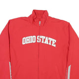 NIKE Mens Red Ohio State Jacket L Polyester Blend Zip Casual Sportswear