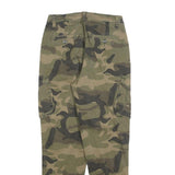 AMERICAN BAZI Boys Cotton Blend Camouflage Slim Cargo Trousers W26 L27