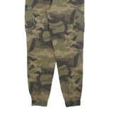 AMERICAN BAZI Boys Cotton Blend Camouflage Slim Cargo Trousers W26 L27