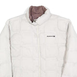 REEBOK Mens White Zip Jacket M Polyester Blend Plain Sport Casual Lightweight