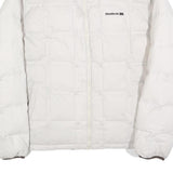 REEBOK Mens White Zip Jacket M Polyester Blend Plain Sport Casual Lightweight