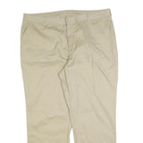 DICKIES Mens Cotton Blend Beige Regular Fit Straight Leg Trousers W40 L30