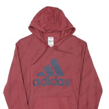 ADIDAS Mens Red Pullover Hoodie M Cotton Blend Casual Sportswear