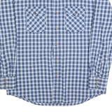 PENDLETON Mens Blue Check Western Shirt L Cotton Blend Long Sleeve