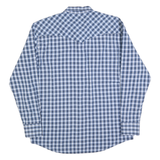 PENDLETON Mens Blue Check Western Shirt L Cotton Blend Long Sleeve