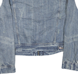 RALPH LAUREN Womens Blue Denim Jacket M Cotton Blend Classic Button Closure