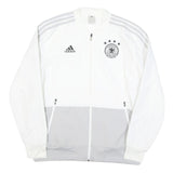 ADIDAS Mens White & Grey Deutschland Football Zip Jacket L Polyester Blend