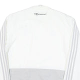 ADIDAS Mens White & Grey Deutschland Football Zip Jacket L Polyester Blend