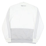 ADIDAS Mens White & Grey Deutschland Football Zip Jacket L Polyester Blend