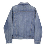 LEVI'S Mens Blue Denim Jacket S Cotton Button Plain Casual Vintage Style