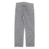 LEVI'S 501 Mens Jeans Grey Regular Straight Denim Stone Wash W32 L28 Button