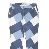 COWBOY STARS Womens Regular Blue Denim Cotton Blend Jeans W38 L30 Patchwork