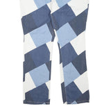 COWBOY STARS Womens Regular Blue Denim Cotton Blend Jeans W38 L30 Patchwork