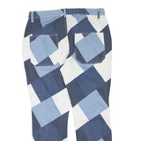 COWBOY STARS Womens Regular Blue Denim Cotton Blend Jeans W38 L30 Patchwork