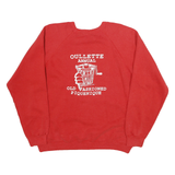 HANES Mens Red Sweatshirt L Crew Neck Cotton Blend Oullette Annual Old Fashioned