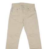 LEVI'S Mens Cotton Blend Beige Classic Straight Trousers W28 L28 Zip Closure