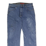 DICKIES Mens Jeans Blue Regular Straight Denim W34 L30 Workwear Casual