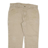 CARHARTT Mens Jeans Beige Relaxed Straight Denim W40 L32 Durable Workwear