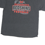 JERZEES Mens Grey Wapakoneta Redskins Football Graphic T-Shirt XL Short Sleeve