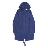 LEVI'S Womens Blue Cotton Outdoor Jacket S Hooded Zip Casual Lightweight