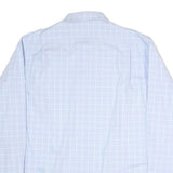 TOMMY HILFIGER Mens Blue & White Check Shirt XL Classic Cotton Long Sleeve