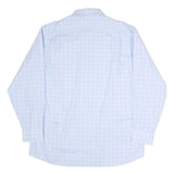 TOMMY HILFIGER Mens Blue & White Check Shirt XL Classic Cotton Long Sleeve