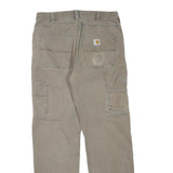 CARHARTT Mens Cotton Blend Beige Regular Straight Trousers W32 L30 Workwear