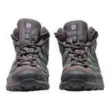 SALOMON Hiking Boots Grey Synthetic Womens UK 6