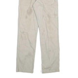 CARHARTT Mens Cotton Blend Beige Regular Fit Straight Leg Trousers W32 L33