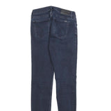 Calvin Klein Womens Slim Skinny Denim Jeans Blue Cotton Blend W24 L28 Zip