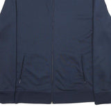 STARTER Mens Navy Blue & White Zip Up Jacket XL Polyester Plain Sport Track