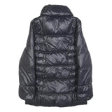 CALVIN KLEIN JEANS Womens Black Quilted Jacket S Polyester Blend Zip Collar