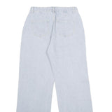 Womens Regular Fit Wide-Leg Denim Light Blue Cotton Blend Jeans W26 L30 Relaxed