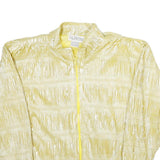 VALENTINA Womens Yellow Zip Jacket One Size Polyester Shiny Plain Casual