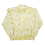 VALENTINA Womens Yellow Zip Jacket One Size Polyester Shiny Plain Casual