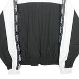 SNIPES Womens Black & White Zip Jacket XS Polyester Track Team Logo Casual