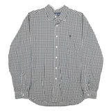 RALPH LAUREN Mens Black & White Check Shirt 2XL Classic Fit Button-Down Collar