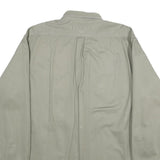 KETTNER Mens Green Cotton Shirt L Button Front Chest Pockets Casual Wear