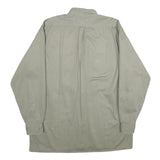 KETTNER Mens Green Cotton Shirt L Button Front Chest Pockets Casual Wear