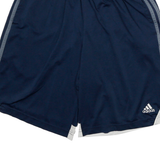 ADIDAS Mens Navy Blue Sports Casual Shorts M W24 Polyester Blend Athletic