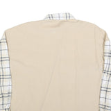 TALLY WEIJL Womens Beige & Cream Check Shirt XS Button Down Cotton Blend Casual