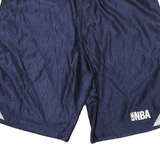 NBA Mens Shorts Blue & White Sports Casual L W32 Polyester Blend