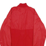 ADIDAS Mens Red XL Cotton Blend Jacket Zip Plain Classic Sportswear