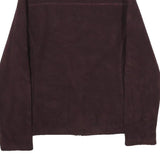 NEW BALANCE Womens Maroon Jacket L Polyester Zip Plain Casual Activewear