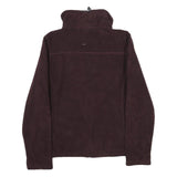 NEW BALANCE Womens Maroon Jacket L Polyester Zip Plain Casual Activewear