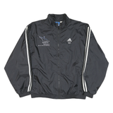ADIDAS Mens Black Zip Track Jacket L Polyester Blend Plain Religious Tolerance
