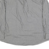NAUTICA Mens Black & White Striped Shirt 2XL Cotton Long Sleeve Button Down
