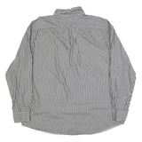 NAUTICA Mens Black & White Striped Shirt 2XL Cotton Long Sleeve Button Down