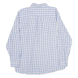 CHAPS Mens Blue Check Shirt L Button-Down Collar Long Sleeve Cotton Classic