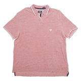 CHAPS Mens Red Short Sleeve Polo Shirt XL Classic Fit Cotton Casual
